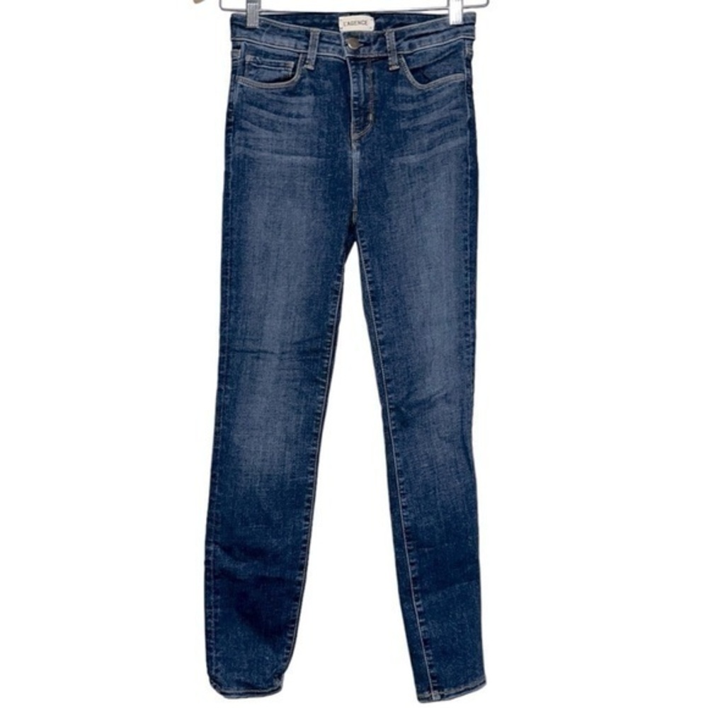 L’Agence Women’s Size 25 Dark Blue Vintage Wash Margot High Rise Skinny Jeans